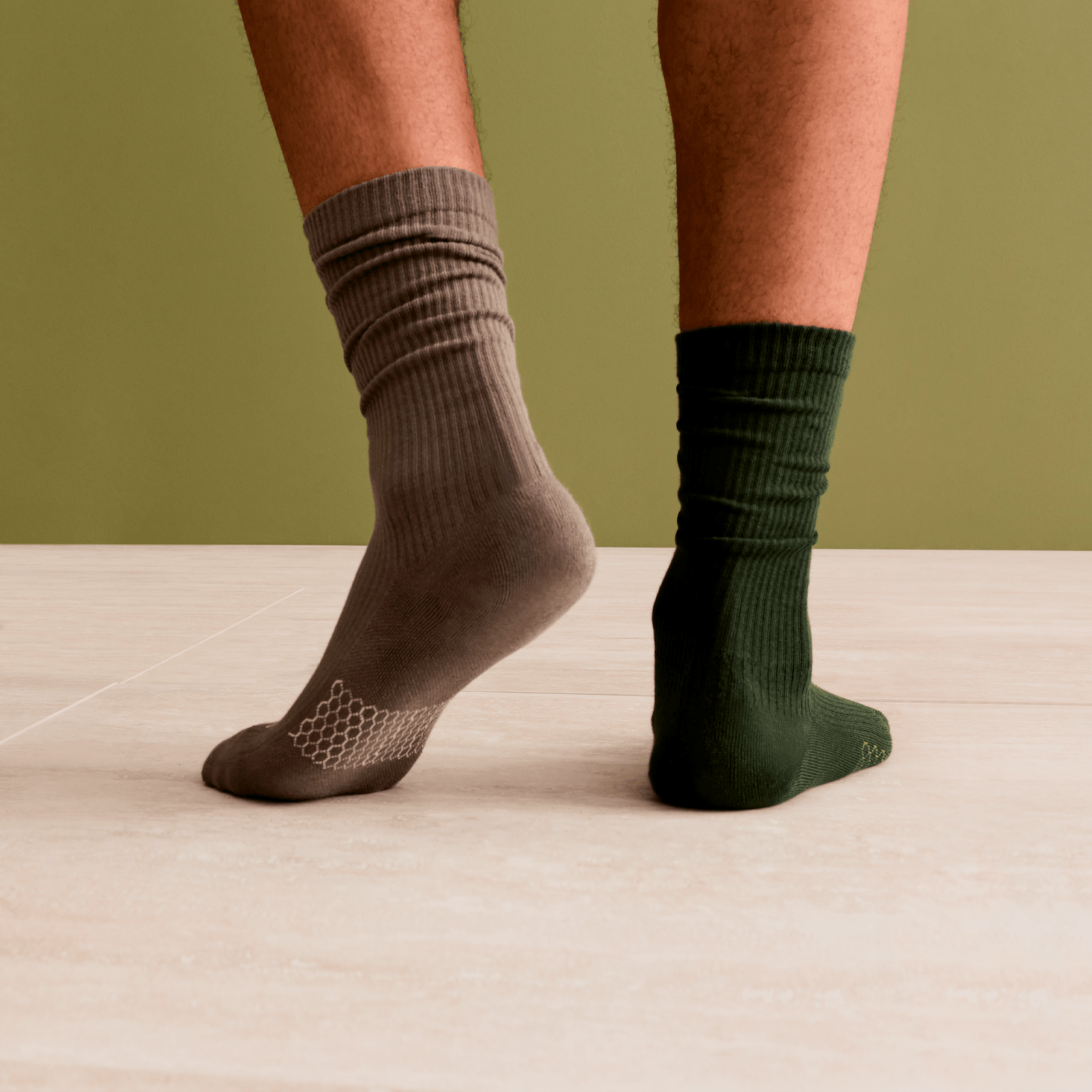 Modern Rib Calf Socks - midnight olive [LIFETSYLE] [10034]