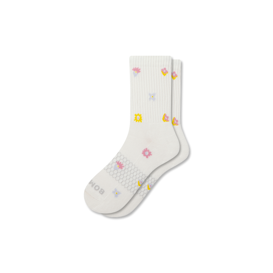 Women’s Garden Party Half Calf Socks - Soft Home Comfort