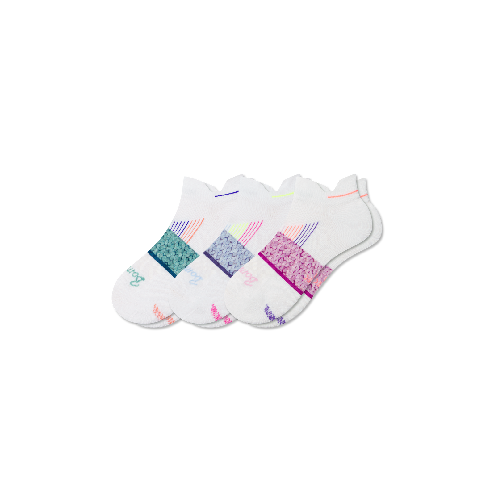 Women's Running Ankle Sock 3-Pack - cloud pink mix L [10182]