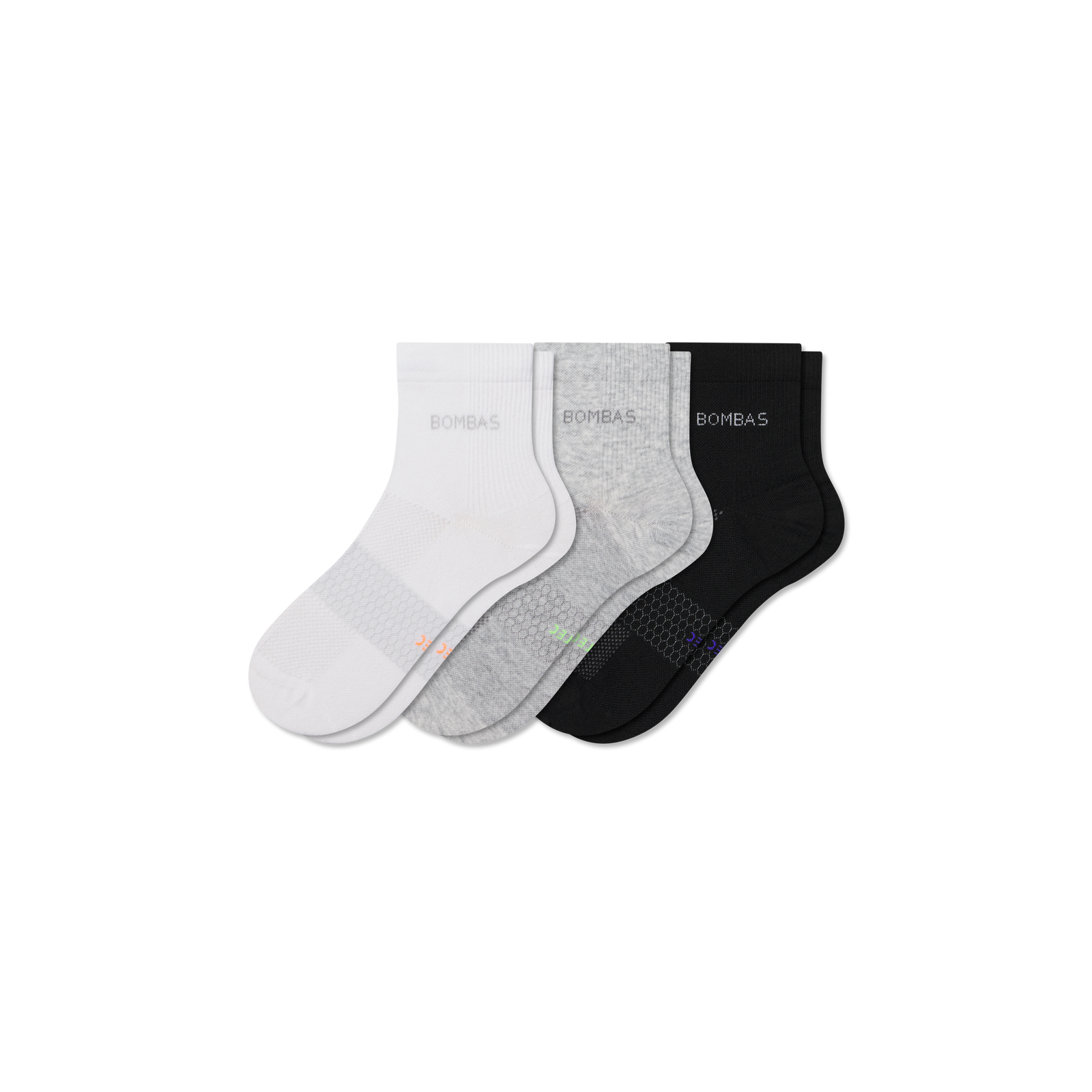 Lightweight Athletic Quarter Sock 3-Pack - multi L [10229]