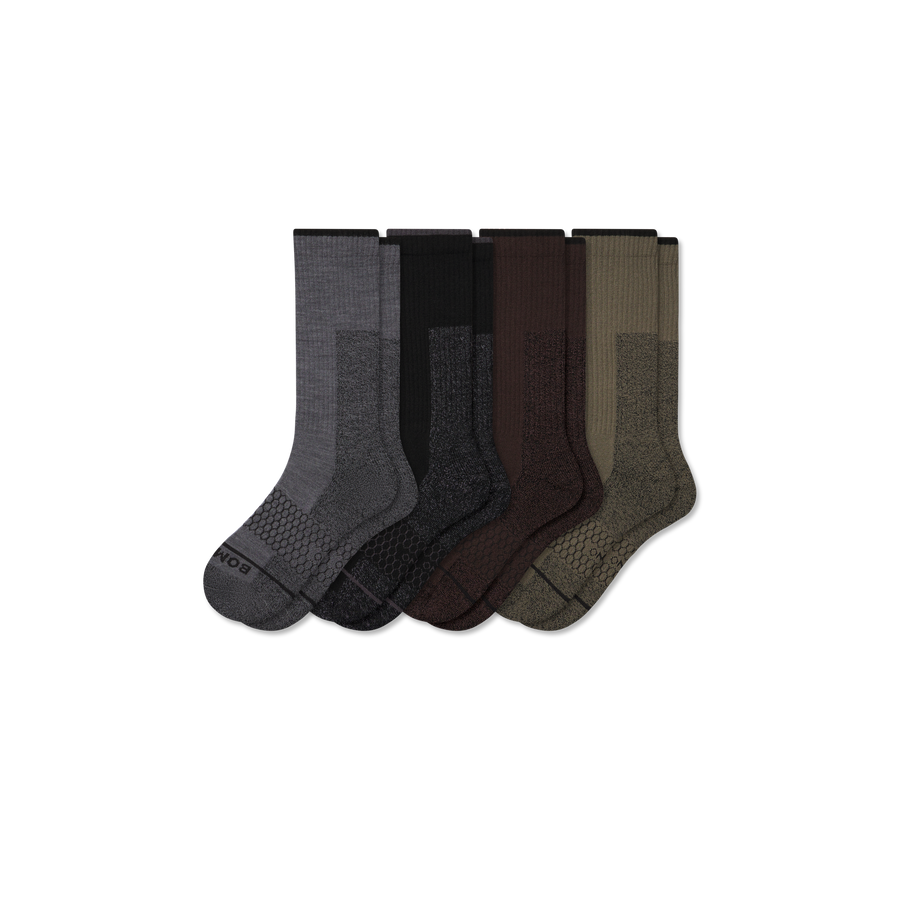 Women's Ultra Strong Merino Blend Calf Sock 4-Pack - Run Travel Rotation