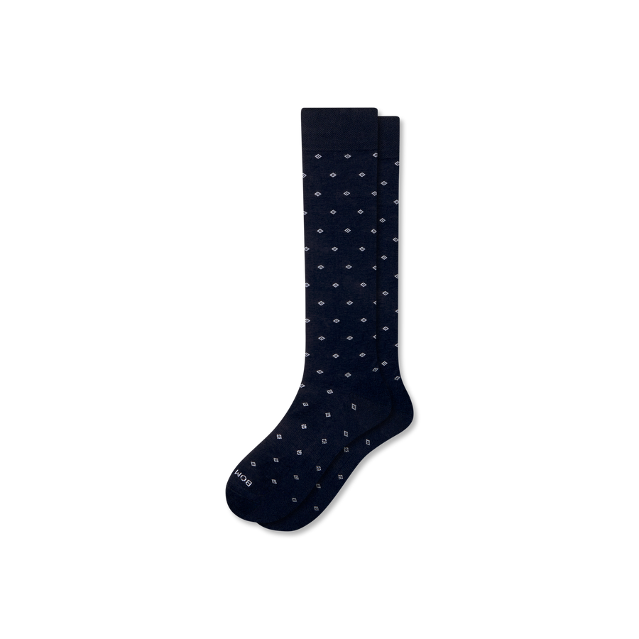 Men's Dress Over the Calf Socks - Light Shift Cushion