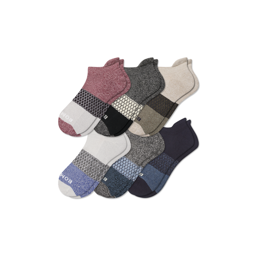 Men’s Tri-Block Ankle Sock 6-pack - Comfort Weekend Support