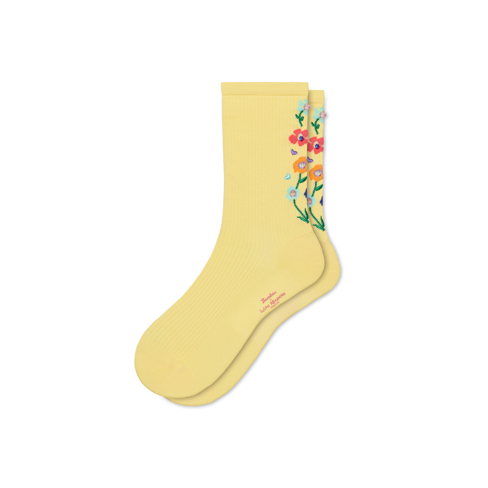 Lightweight Ribbed Half Calf Socks - Faded Sun L [10345]