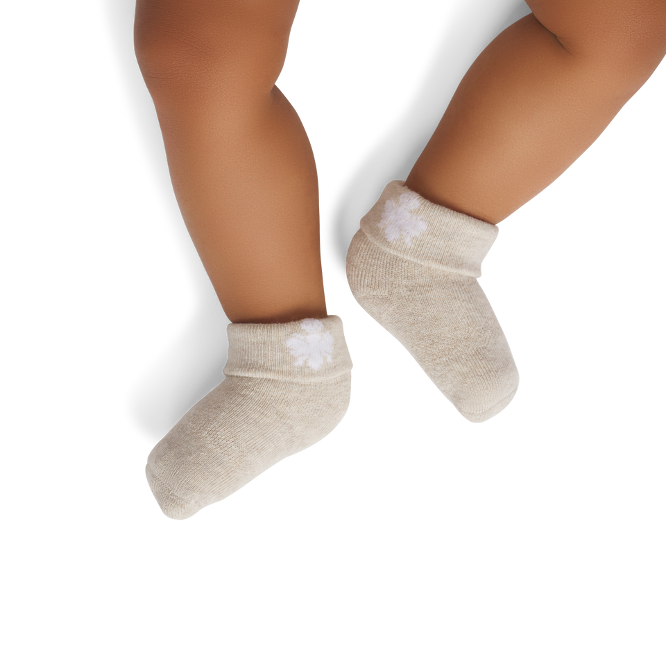 Baby Socks (0-6 Months) - chai latte htr BO1 [10372]