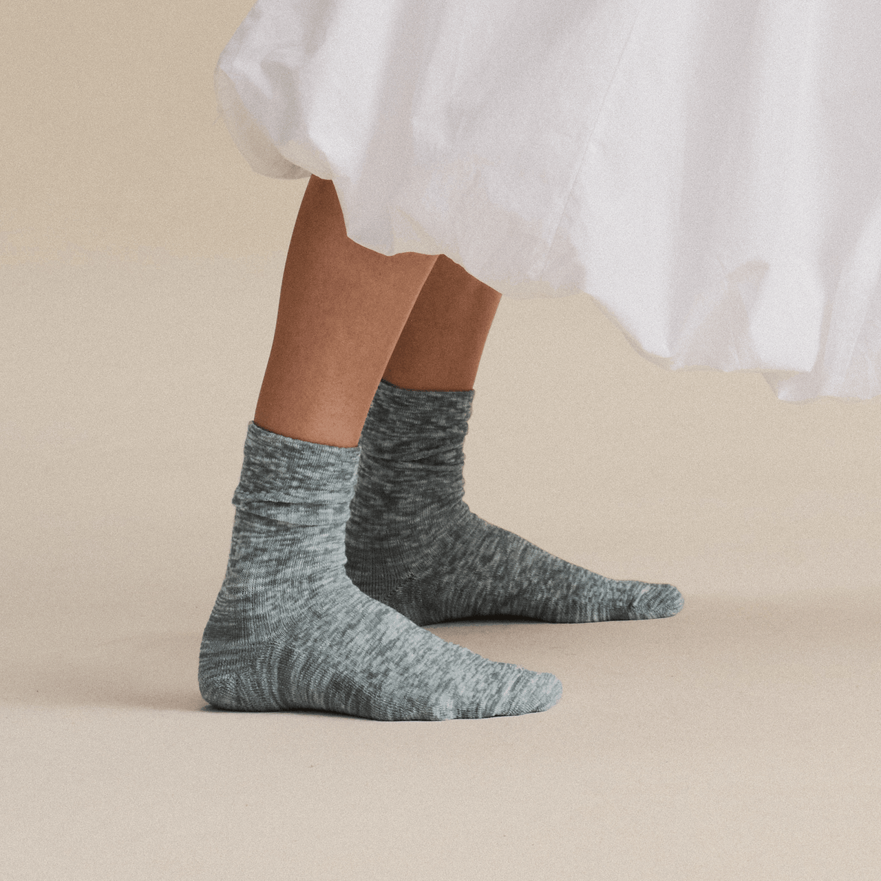 Summer Slub Half Calf Socks - Sea Storm [LIFESTYLE] [10392]
