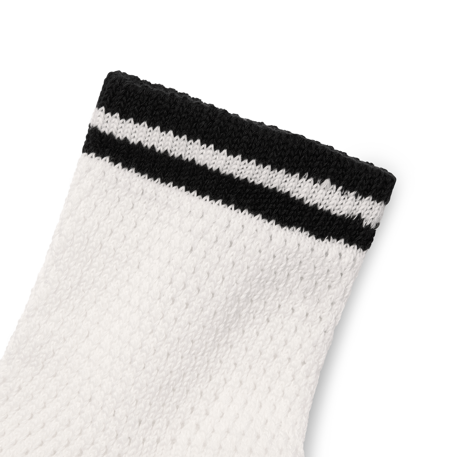 Open Knit Quarter Socks - White Detail [10427]