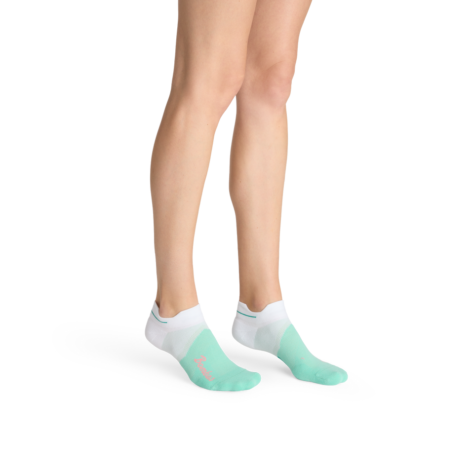 Run Ankle Socks -white cayman green WO1 [10449]