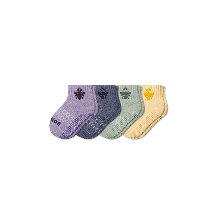 Toddler Marl Gripper Calf Sock 4-Pack - Active Travel Move