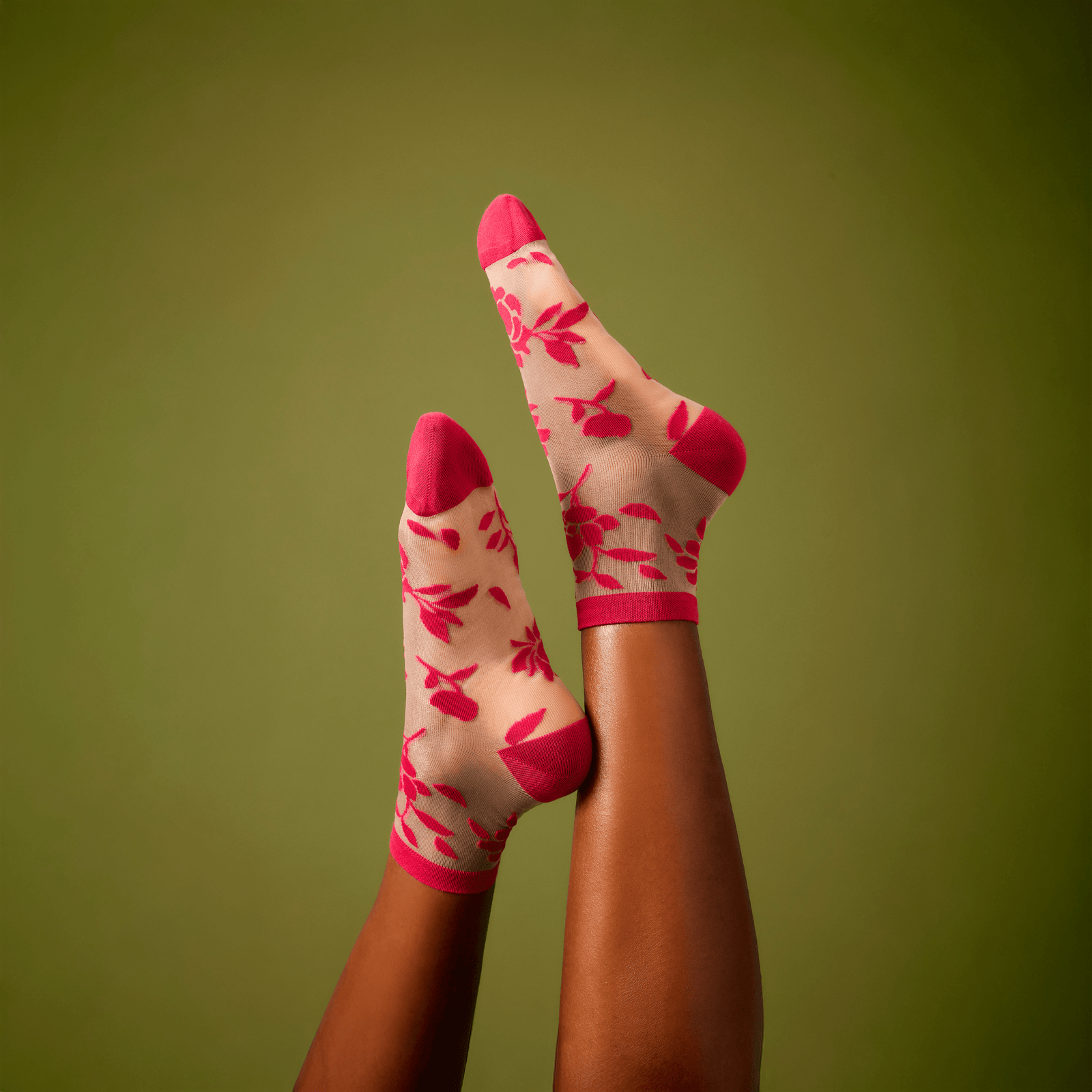 Women's Sheer Garden Party Quarter Socks - pomegranate [LIFESTYLE] [10512]
