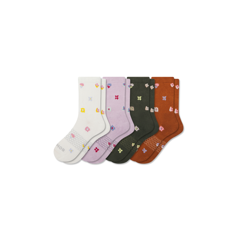 Women’s Garden Party Half Calf Sock 4-Pack - Soft Trail Move