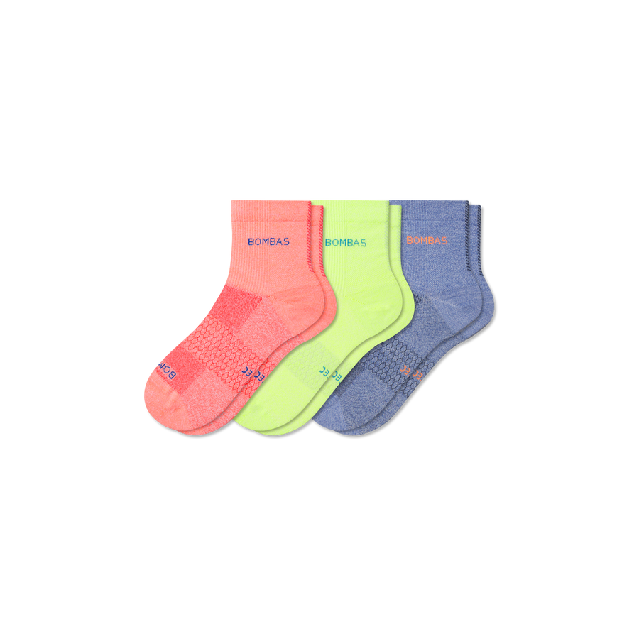 Women's UltraLite Sport Quarter Sock 3-Pack - Cozy Ankle Cushion