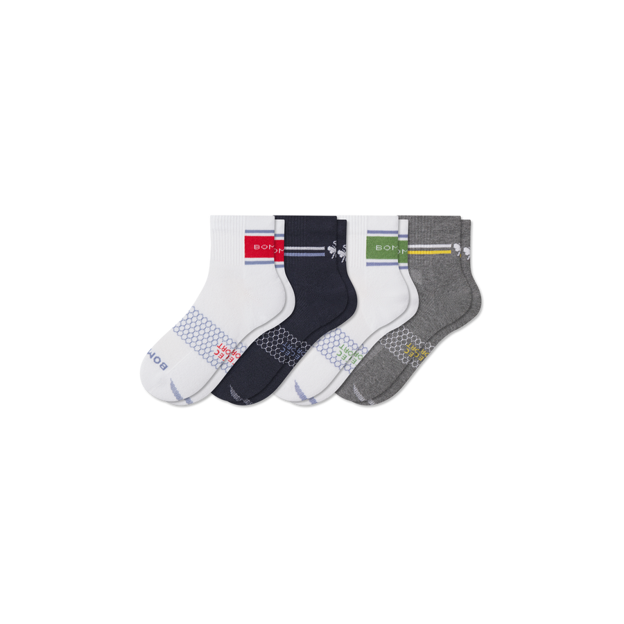 Men's All Sport Quarter Sock 4-Pack - Smooth Everyday Move