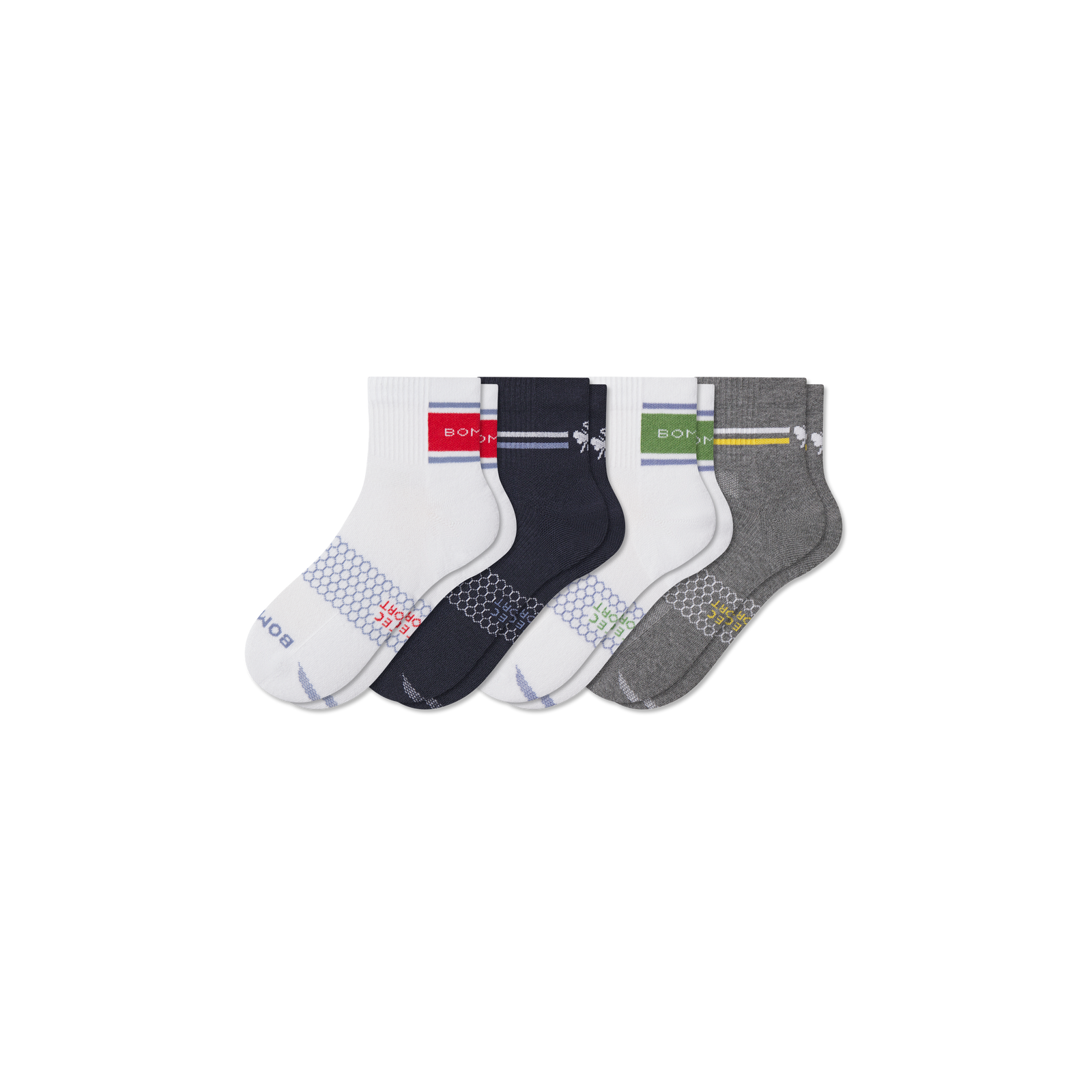 All-Purpose Performance Quarter Socks - crimson navy mix L [10577]