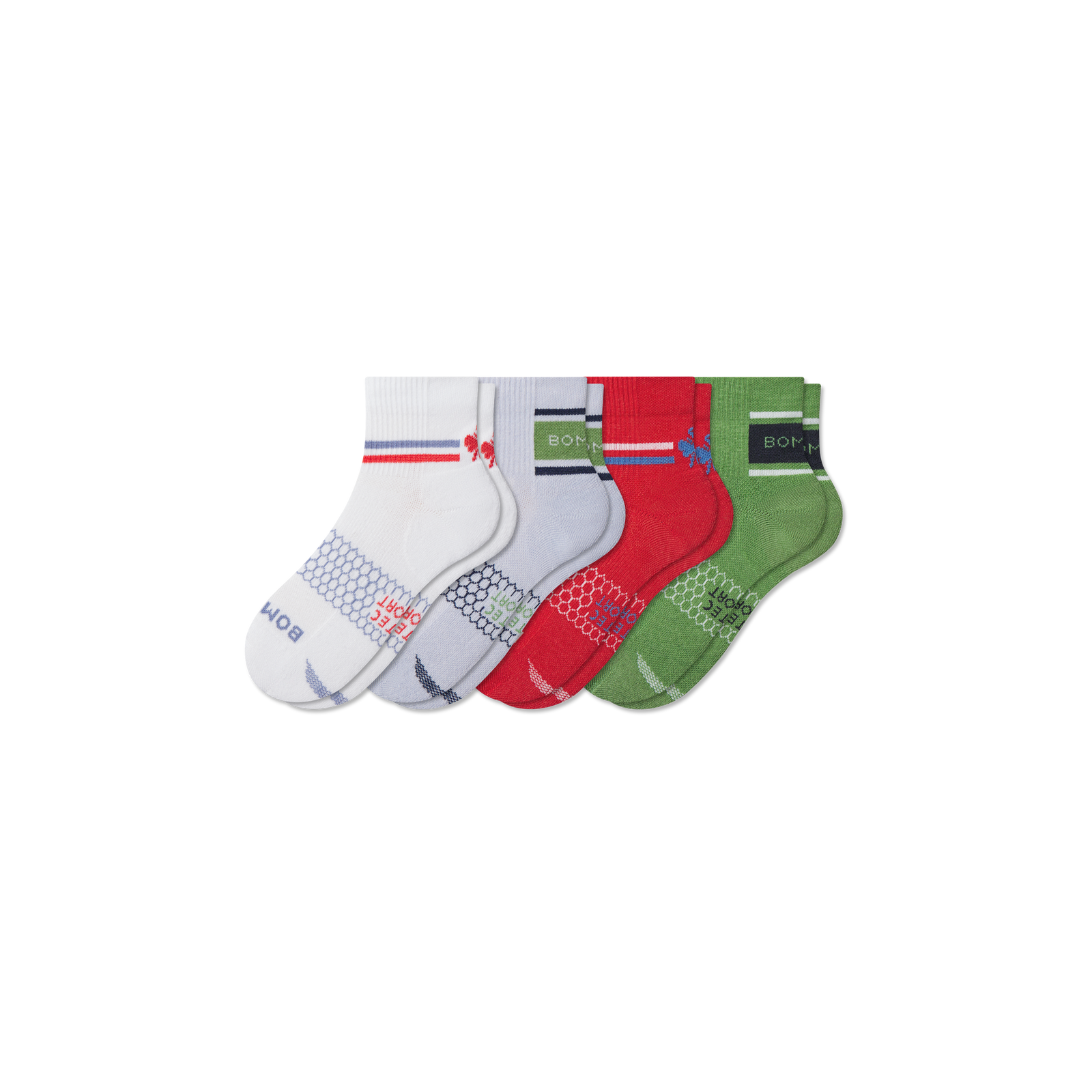 All-Purpose Performance Quarter Socks - crimson blue mix L [10580]
