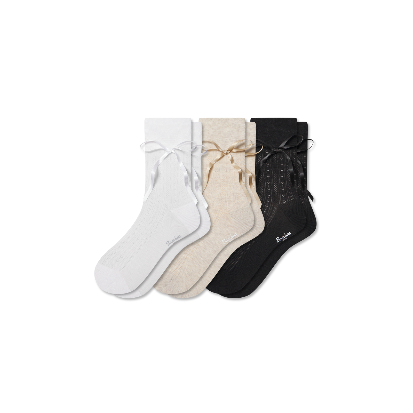 Lightweight Bow Half Calf Socks - neutral mix L [10623]
