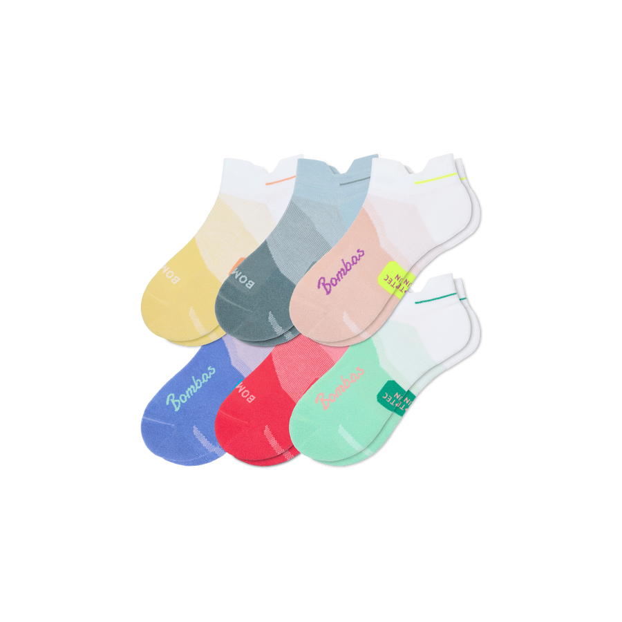 Women's Run Ankle Sock 6-Pack - Breathable Home Pair