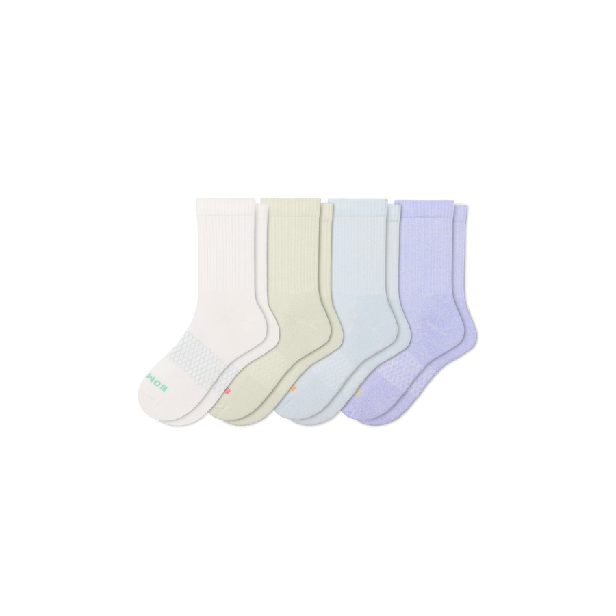 Women's Marl Half Calf Sock 4-Pack - Breathable Ankle Fit