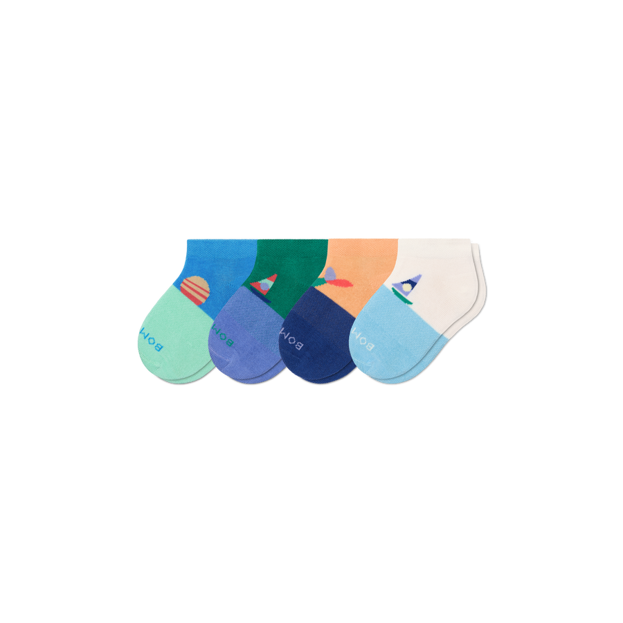 Junior Lightweight Ankle Sock 4-Pack - Everyday School Support