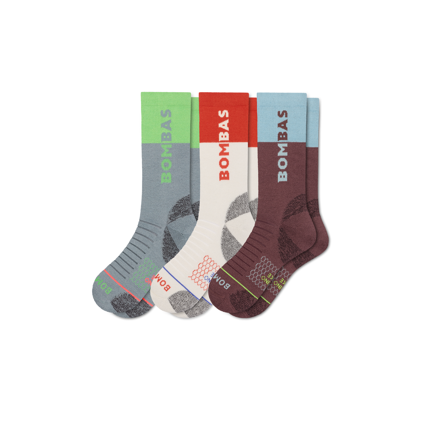 Merino Wool Blend Hiking Calf Socks - vintage plum mix L [11226]
