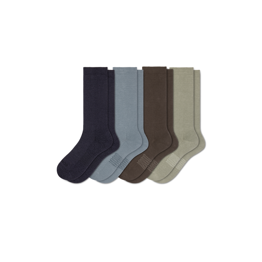 Men's Modern Rib Calf Sock 4-Pack - Studio Home Step