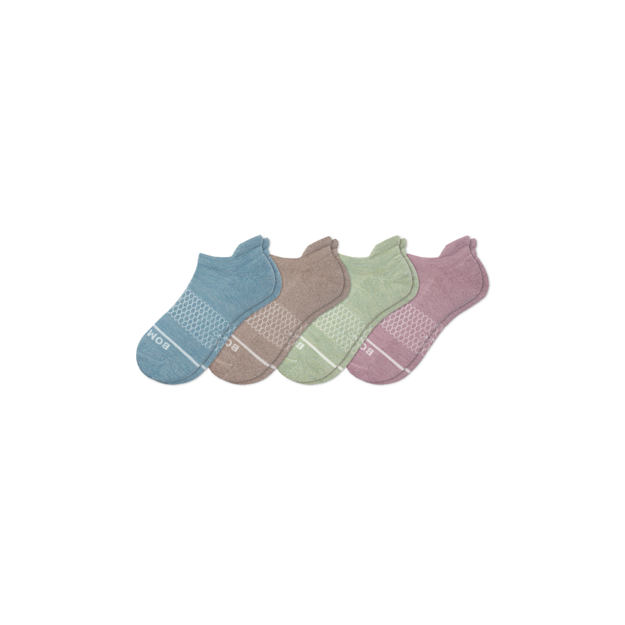 Women's Merino Wool Blend Ankle Sock 4-Pack - Fresh Run Comfort