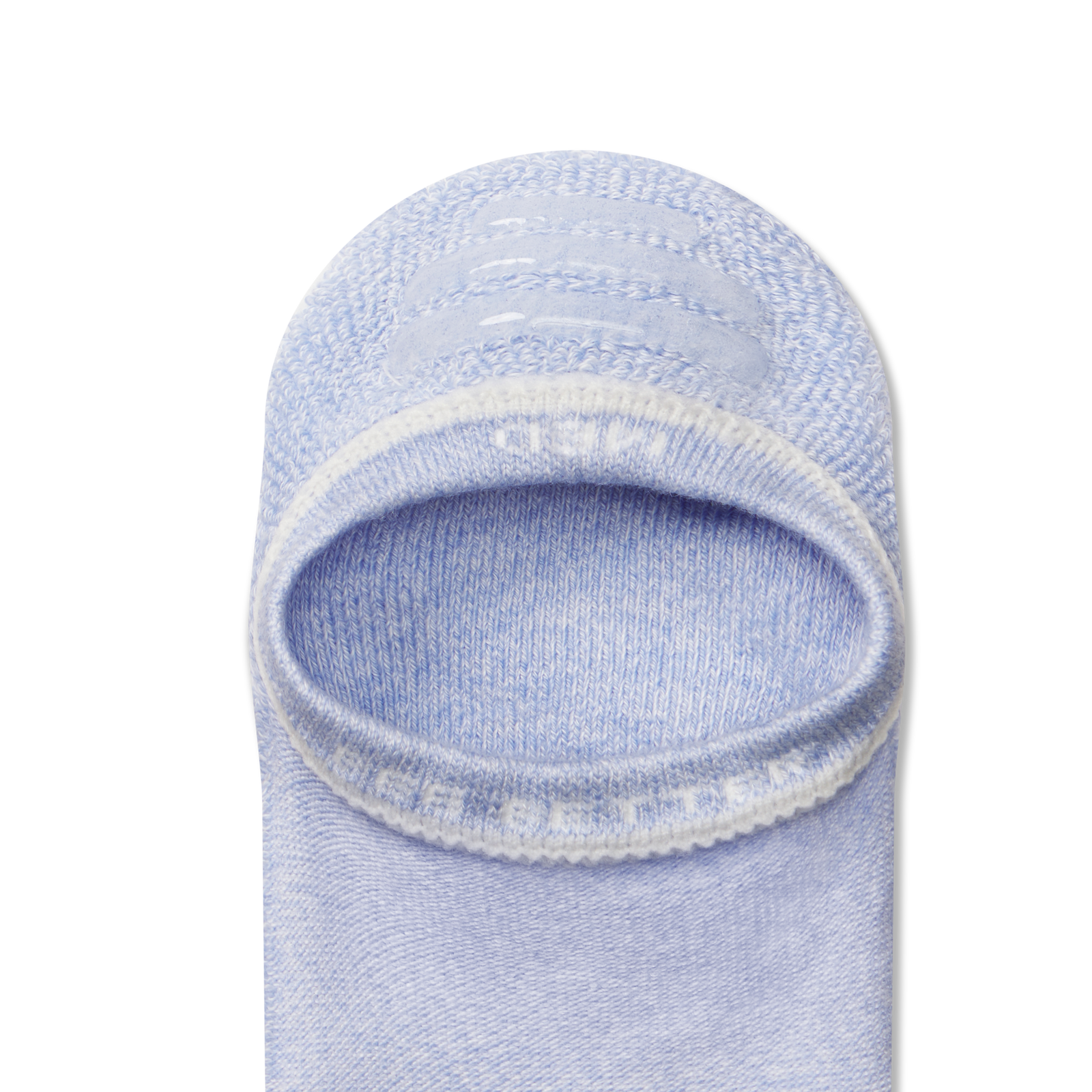 Cushioned No Show Socks - Dawn Blue / Dark Sage Detail [3024]