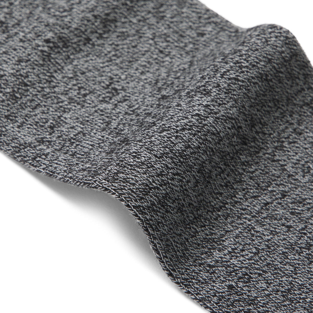 Marl Calf Socks - Black / Dark Grey Detail [3129]