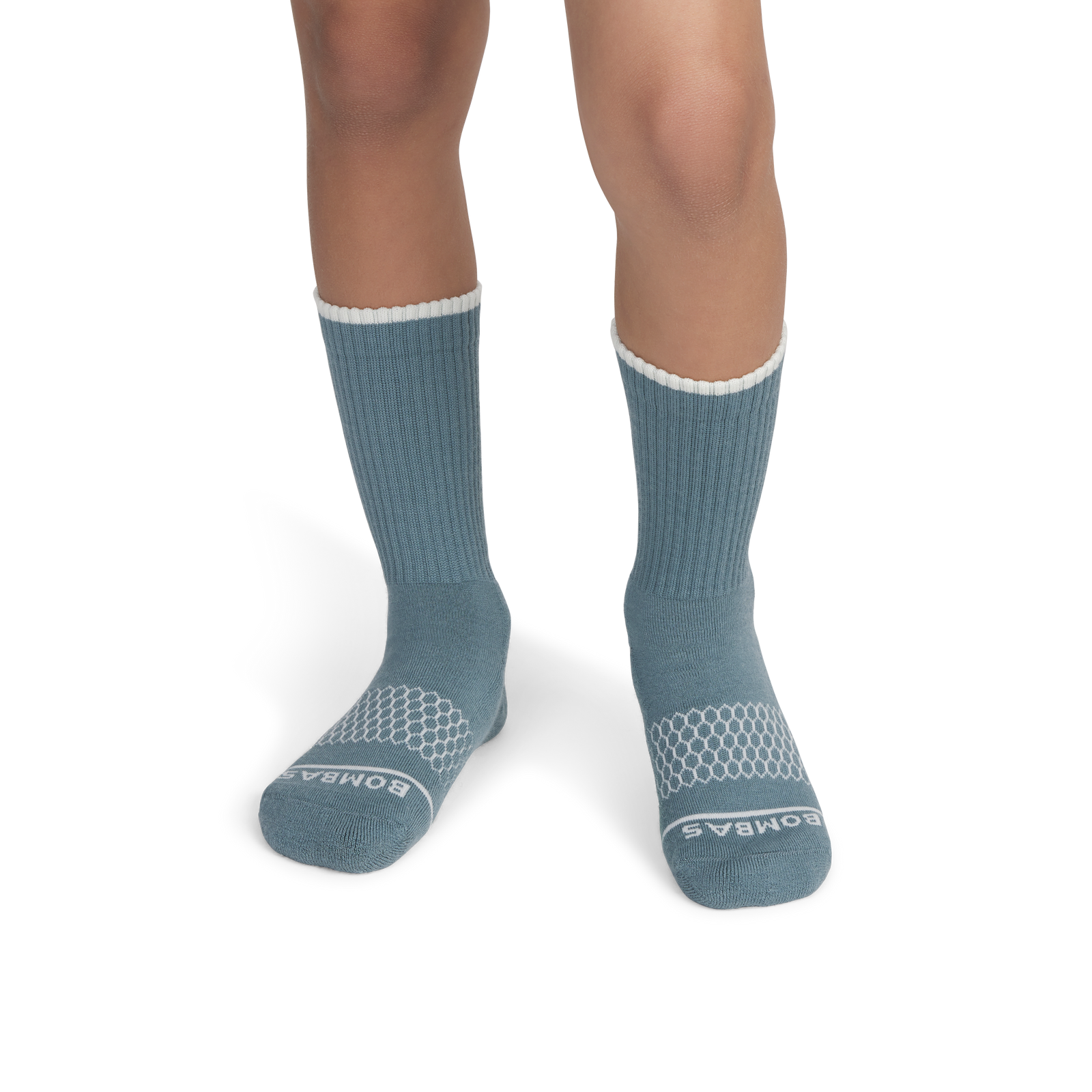 Merino Wool Blend Calf Socks - Grey Surf YO1 [3535]