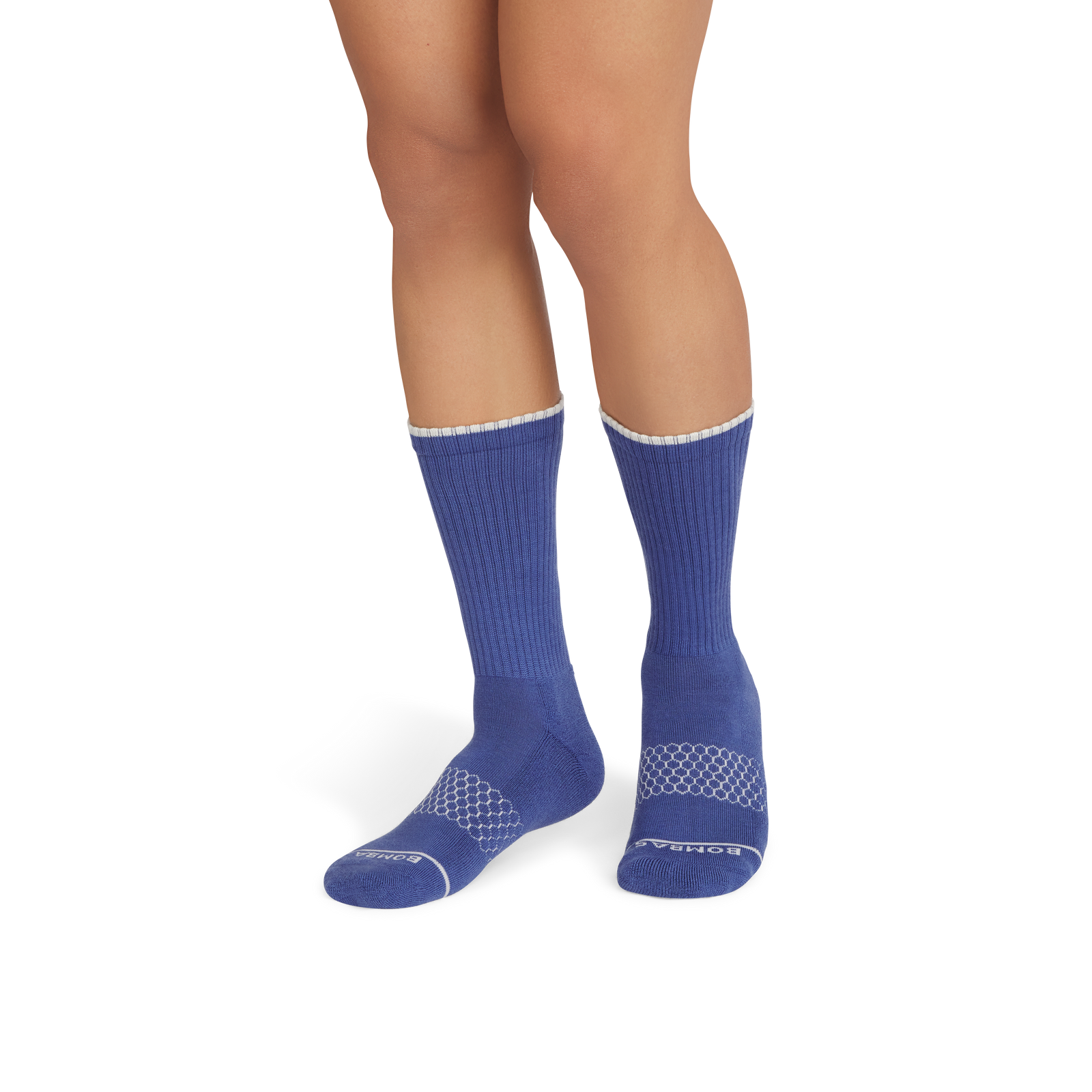 Merino Wool Blend Calf Socks - moon blue MO1 [3535]