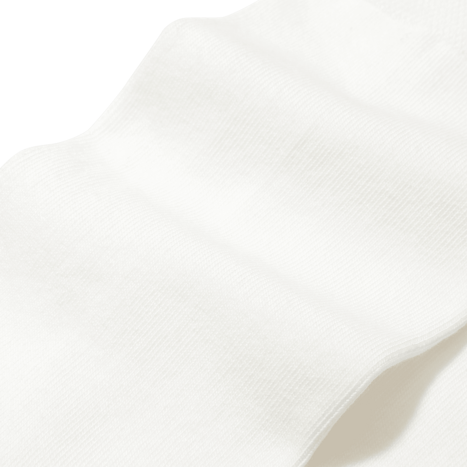 Youth Lightweight Calf Sock - Soft White - Detail [3679]