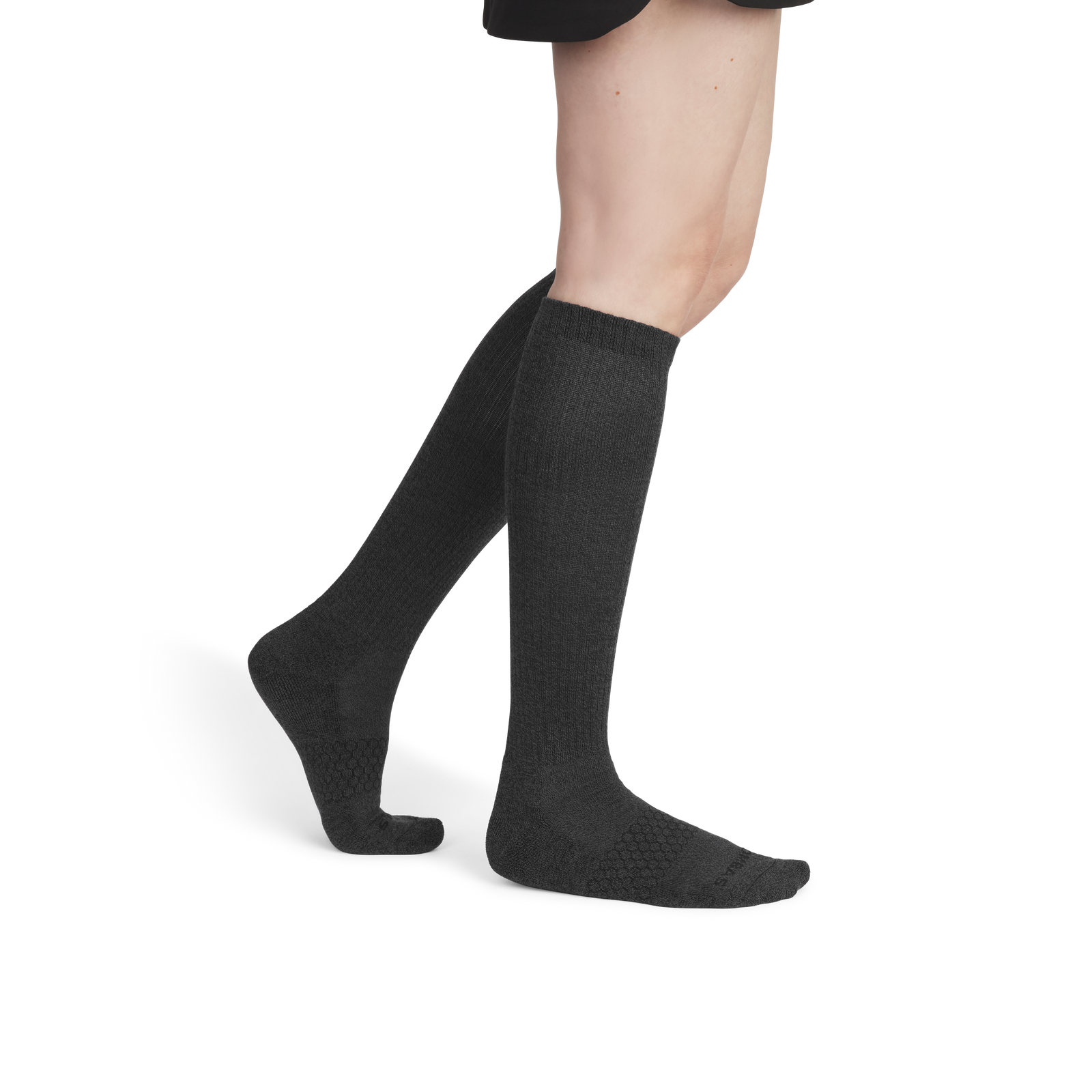 Marl Knee High Socks - Black / Washed Black WO2 [3933]