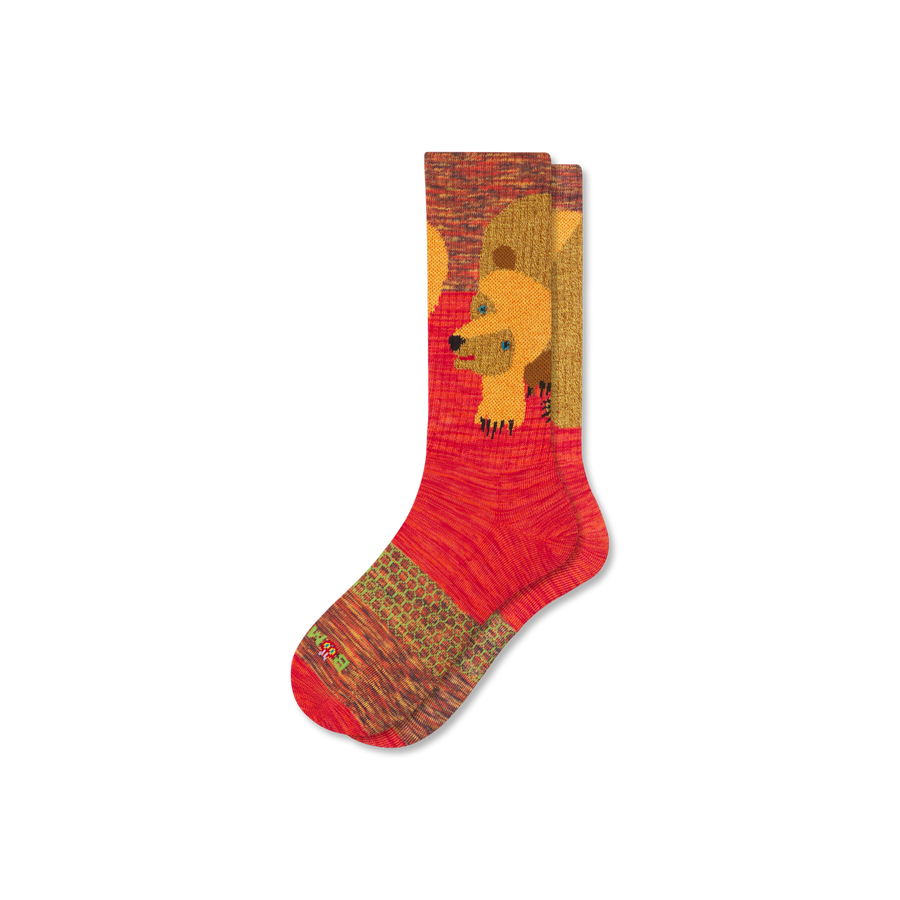 Eric Carle Big Brown Bear Calf Socks - Classic Office Step