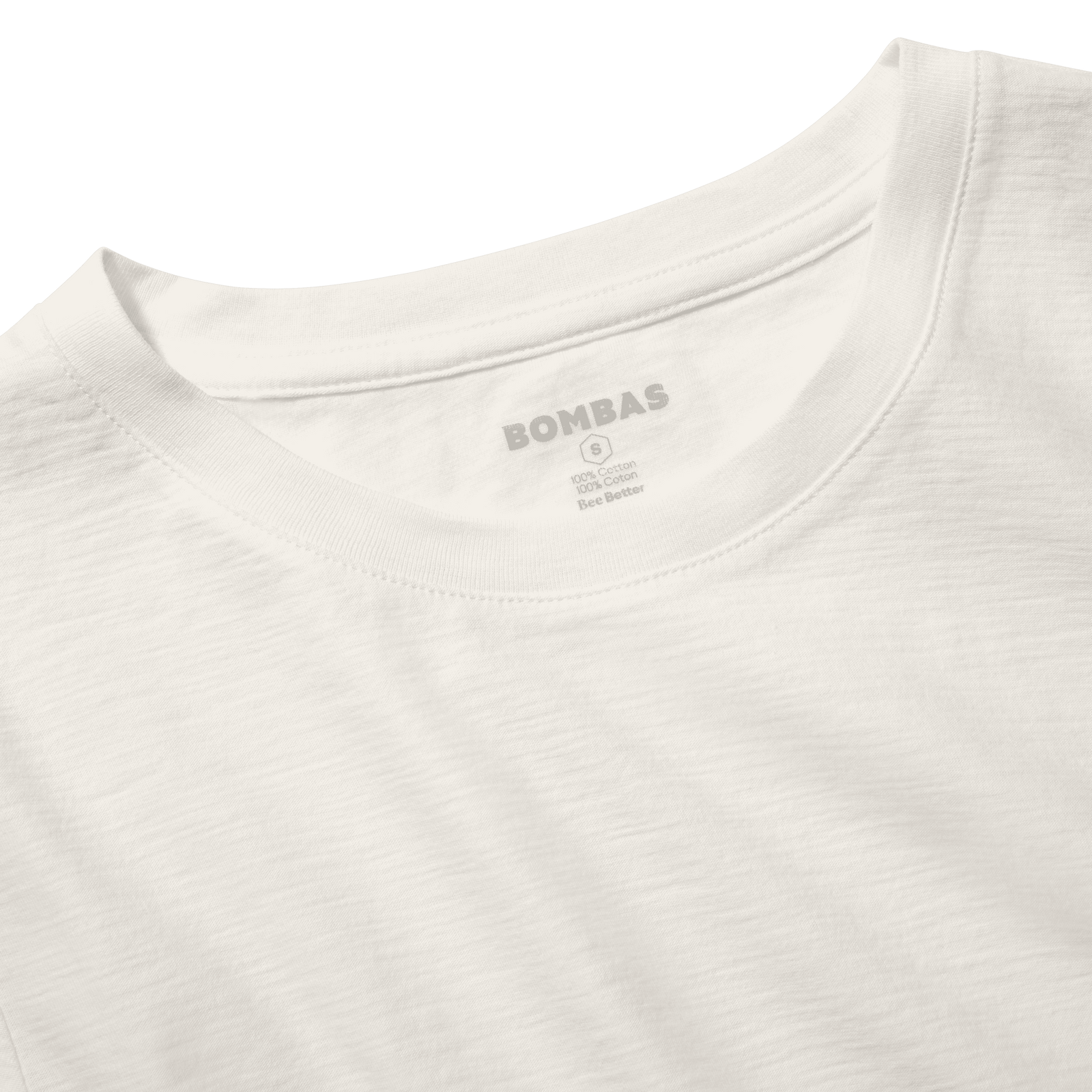 Women's Air Slub Crew Neck T-Shirt Soft White Detail