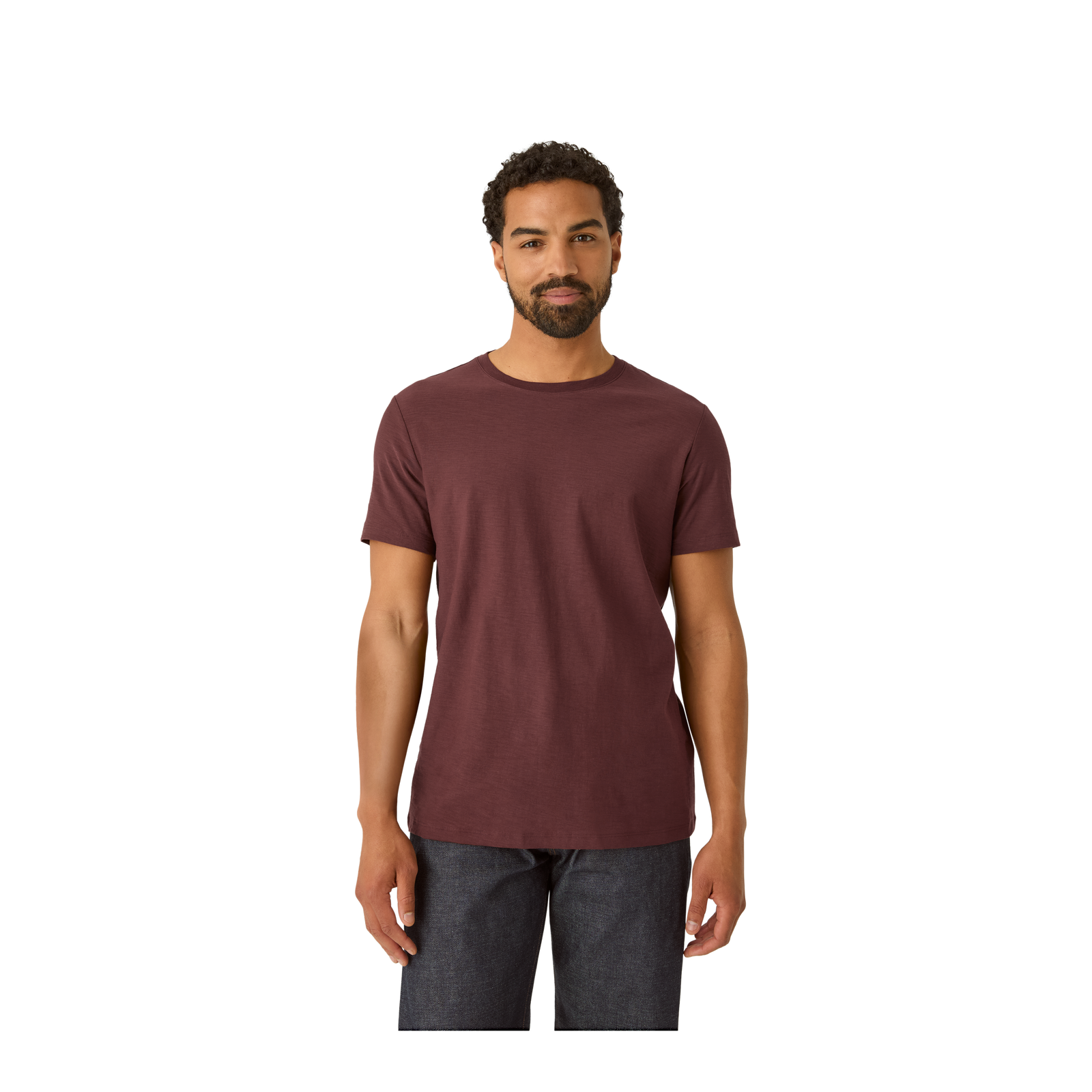 Air Slub Crew Neck T-Shirt - Dark Cocoa MO1 [5593]
