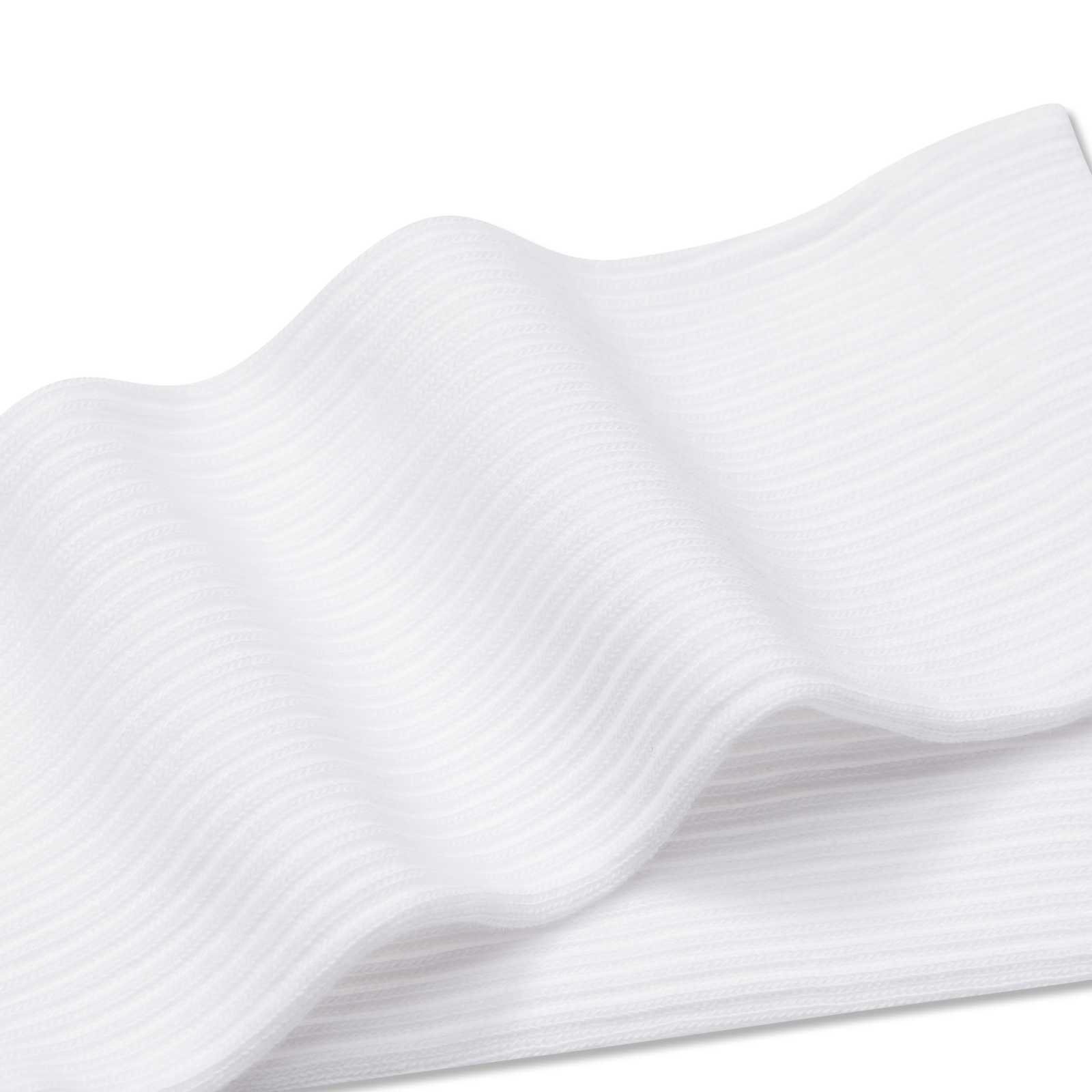 Modern Rib Calf Socks - Bright White Detail [5701]