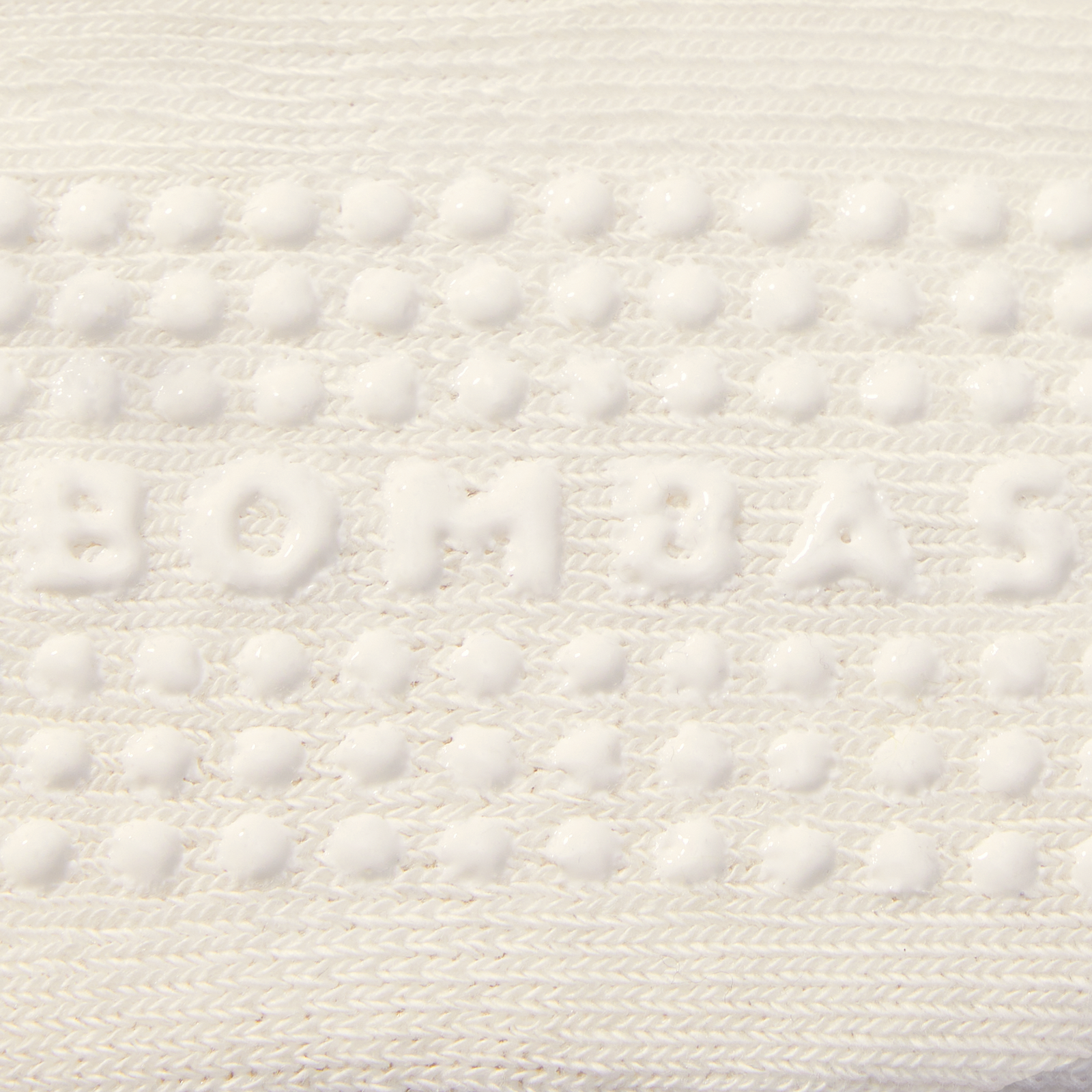 6-12 Baby Solid Calf Gripper Sock Soft White Detail