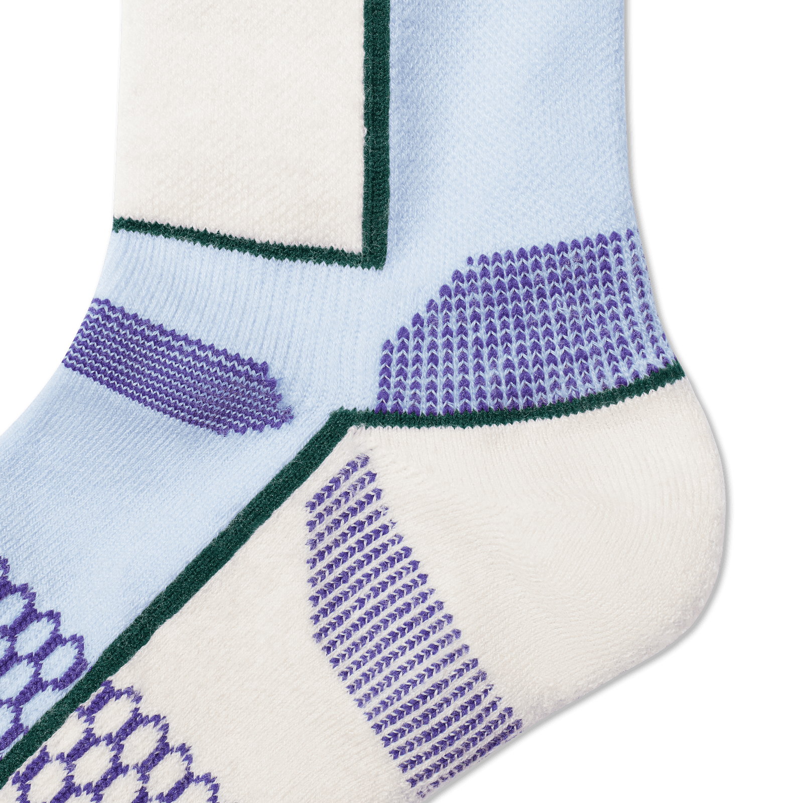 Mid-Cushion Merino Wool Ski & Snowboard Socks - Halo Blue Detail [6968]