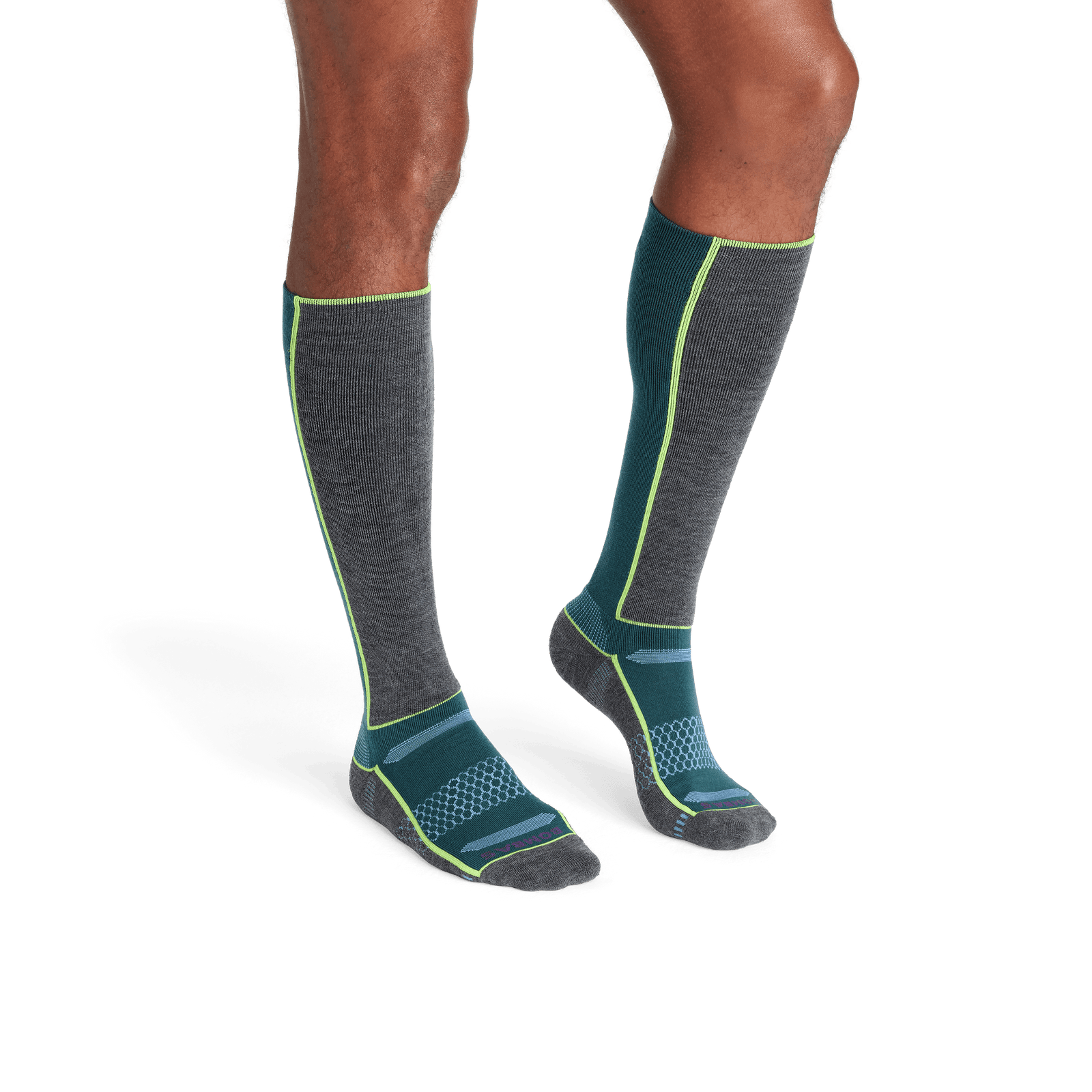 Merino Wool Blend Mid-Cushion Ski & Snowboard Socks Midnight Teal MO1