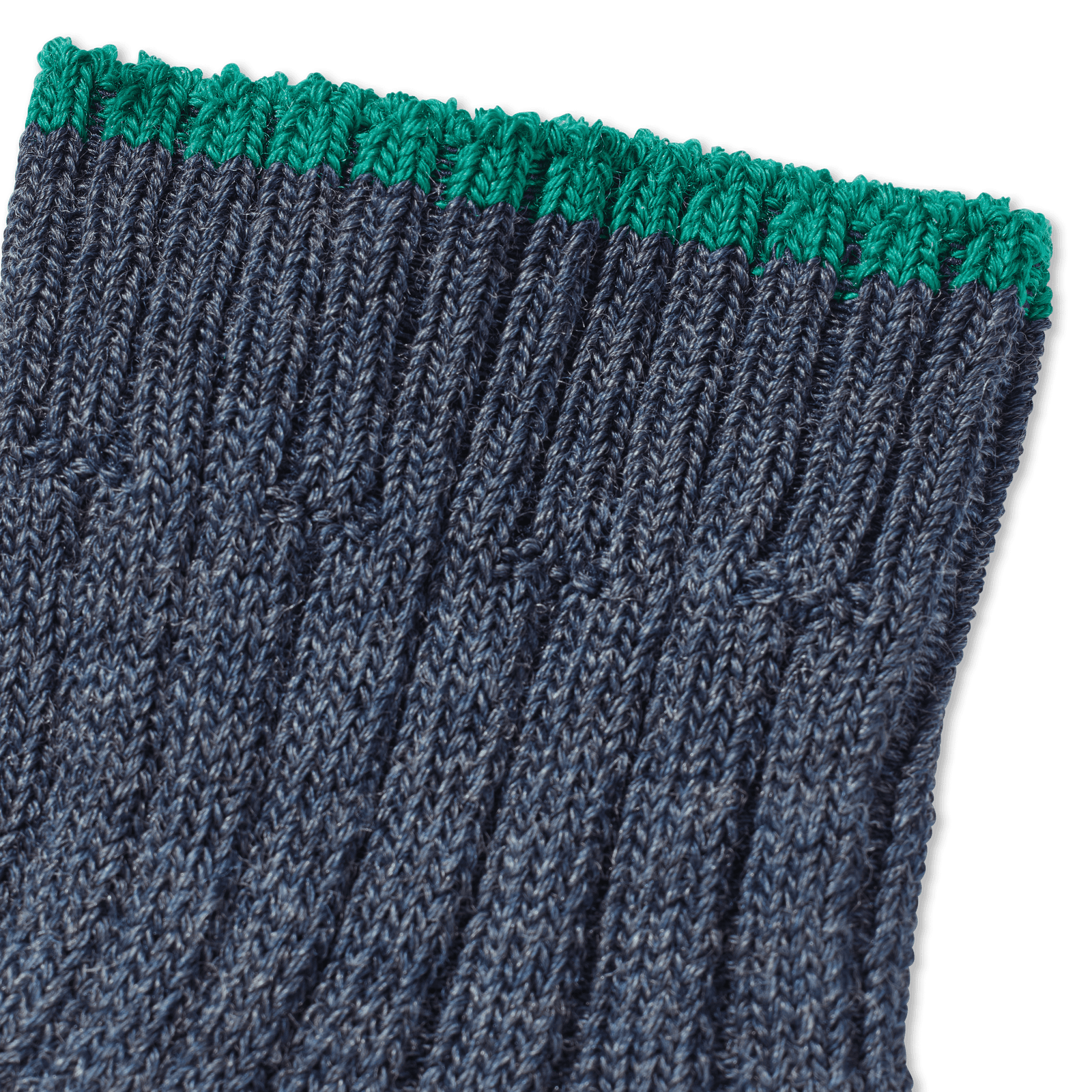 Merino Wool Blend Sweater Quarter Socks Blue Agate Detail