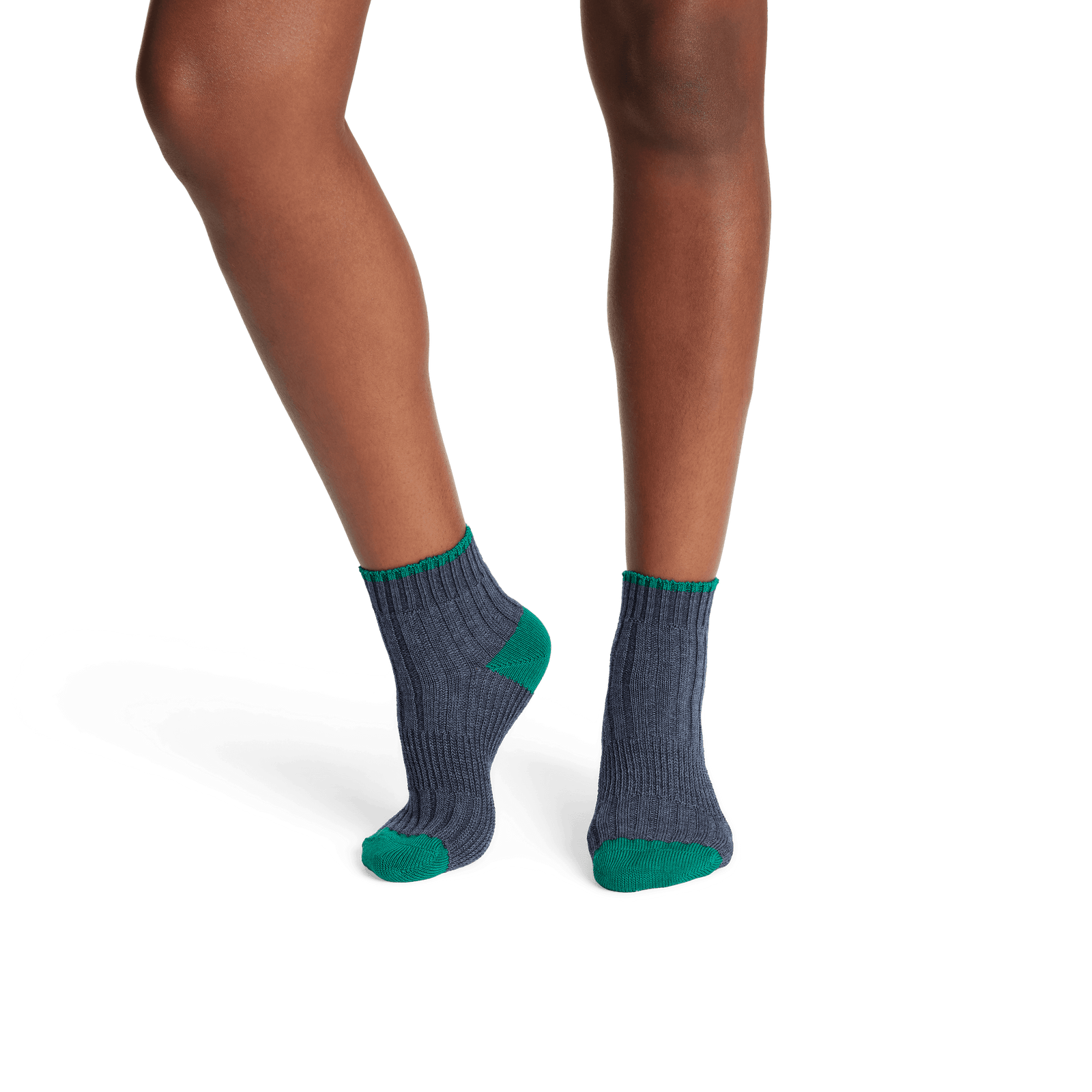 Merino Wool Blend Sweater Quarter Socks Blue Agate WO1