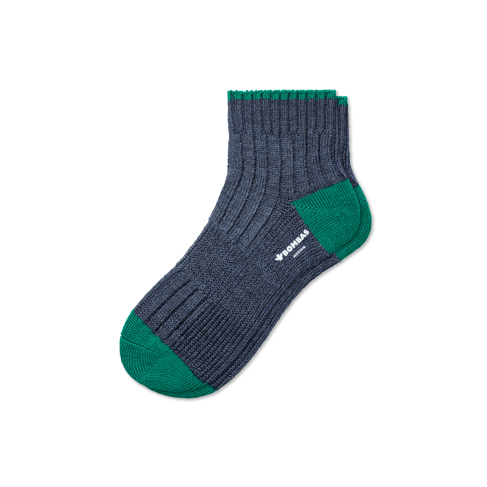 Merino Wool Blend Sweater Quarter Socks Blue Agate L