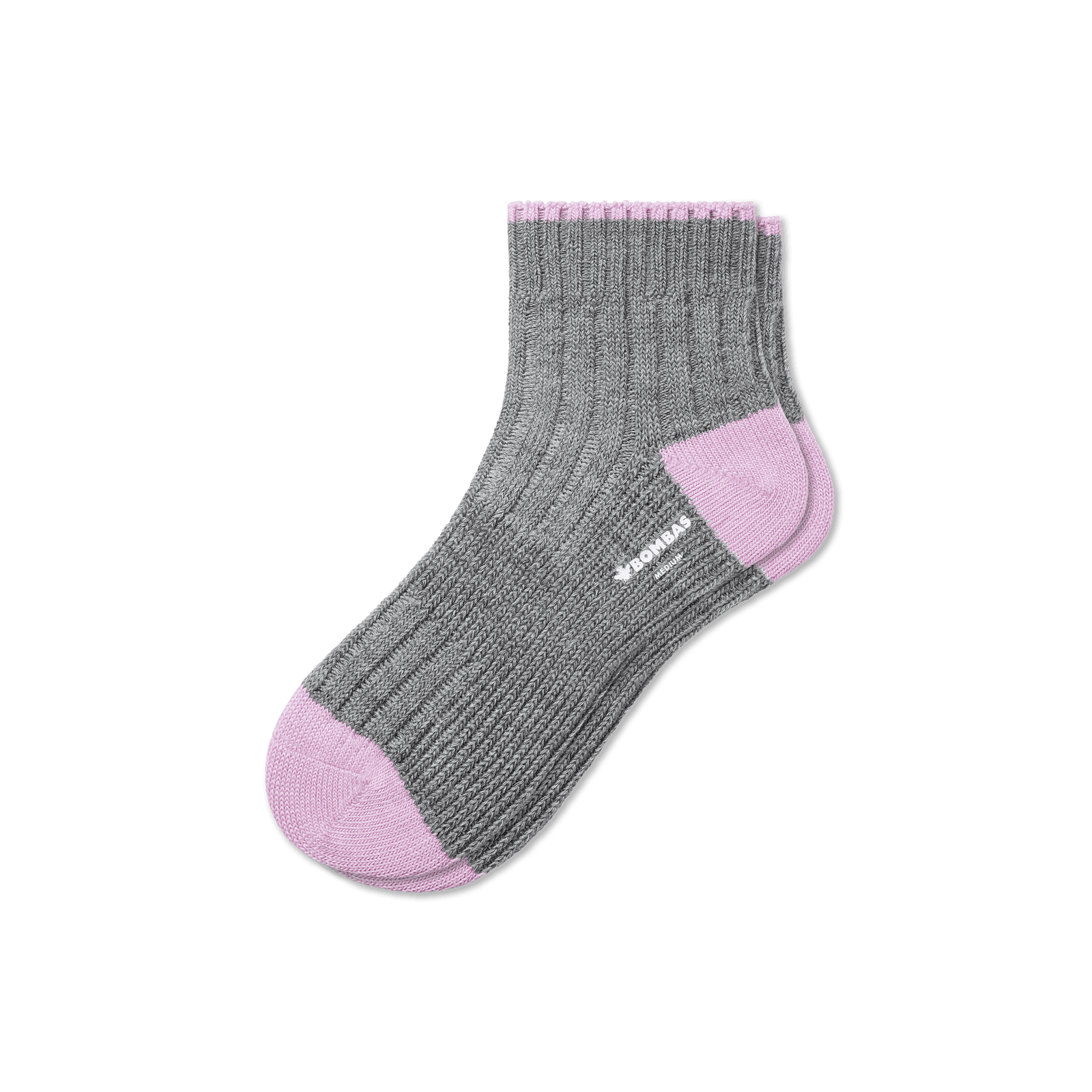 Merino Wool Blend Sweater Quarter Socks Rain Cloud L