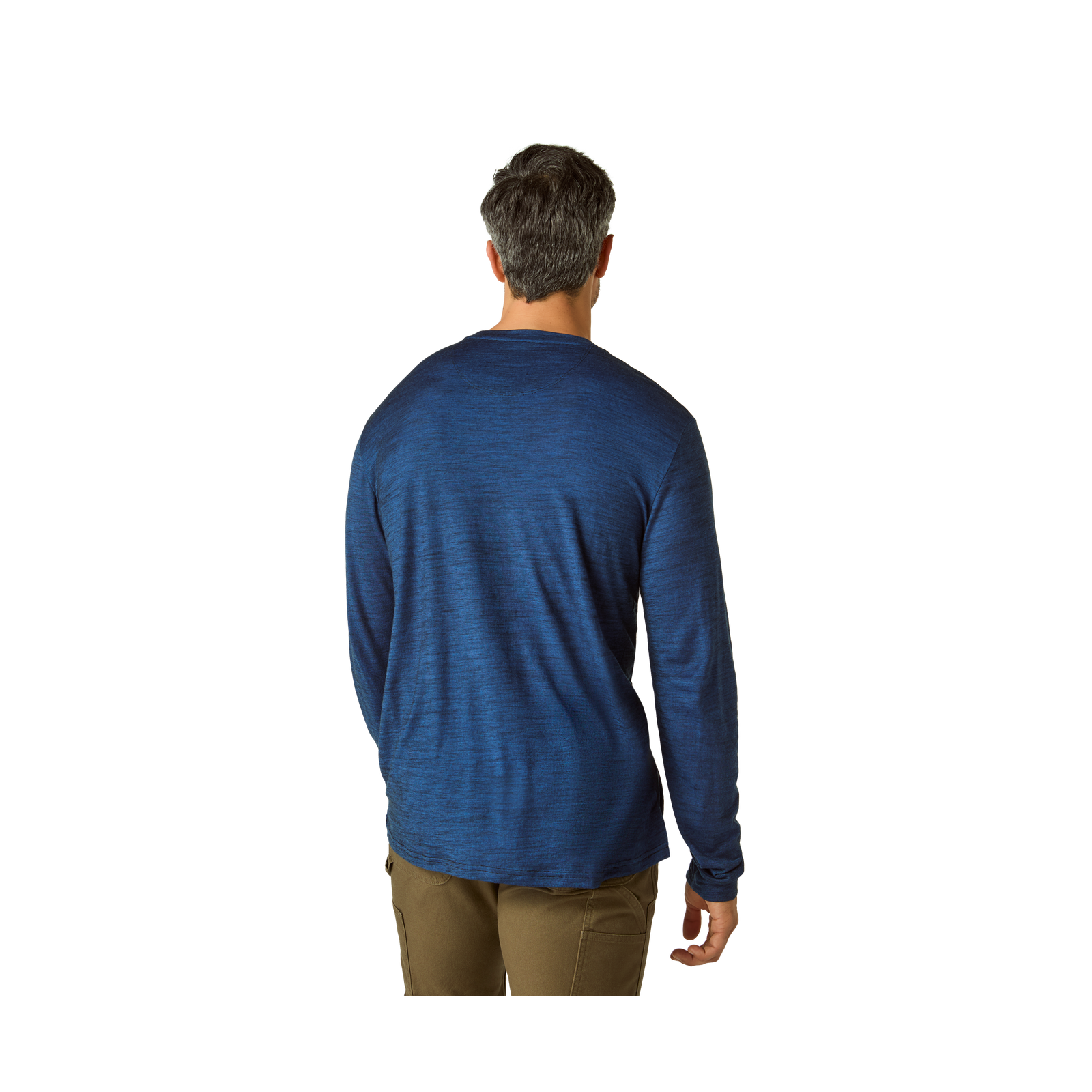 Men's Merino Blend Crew Neck Long Sleeve T-Shirt - Moon Lagoon MO2 [7052]