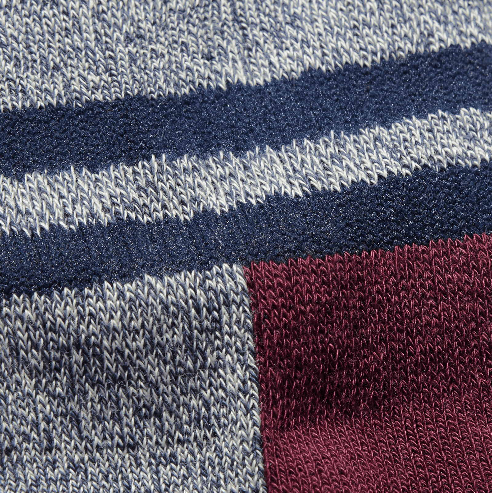 Men's Stripes Calf Socks Husk Detail