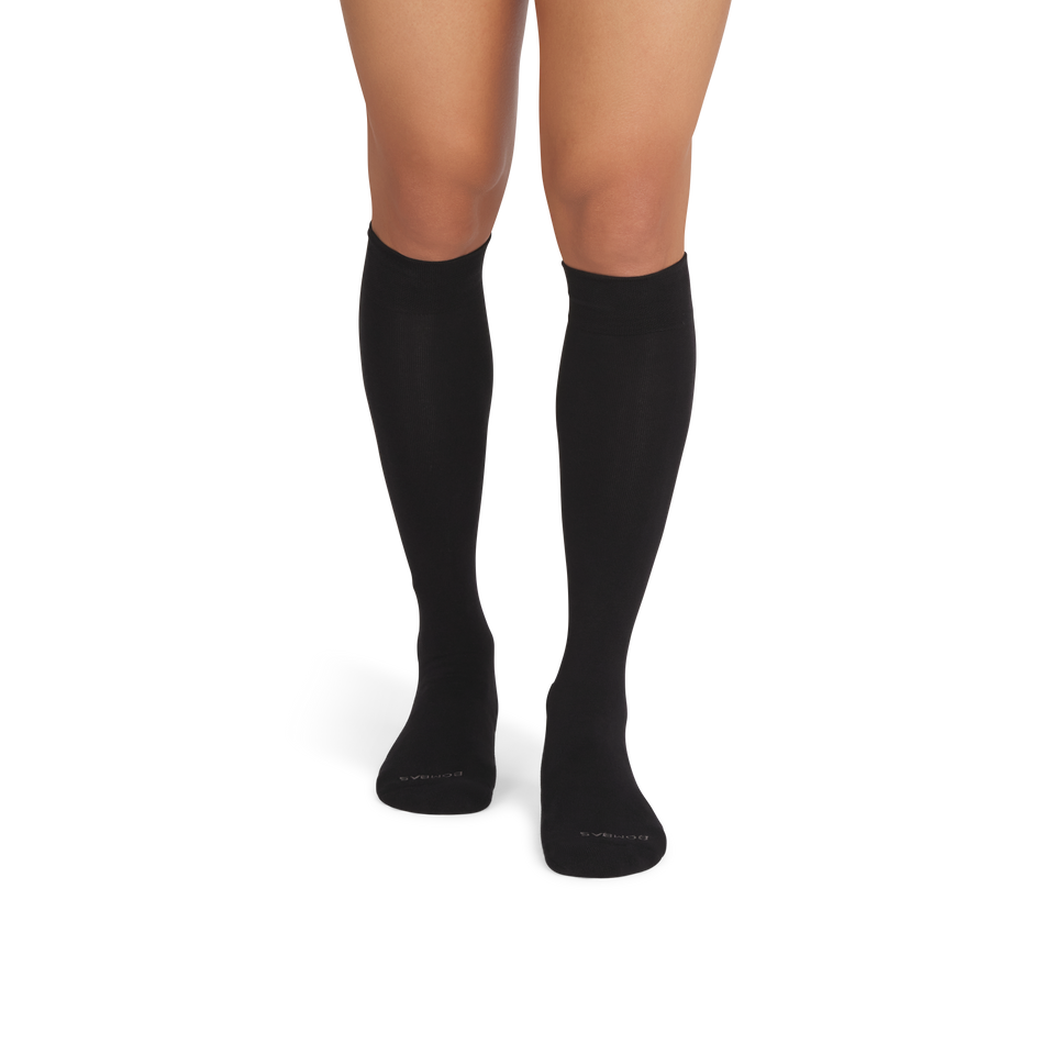 Dress Knee High Socks - black MO1 [7281]