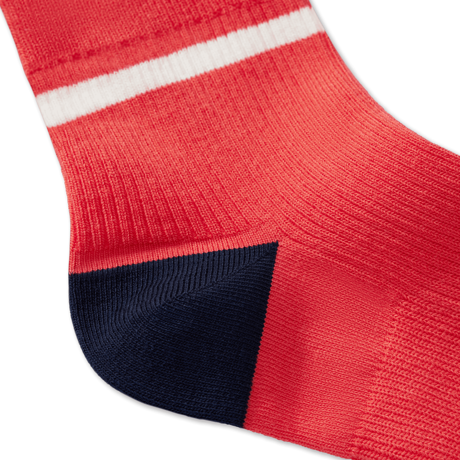 Youth Lightweight Ribbed Quarter Socks heirloomred-detail-4-transparent