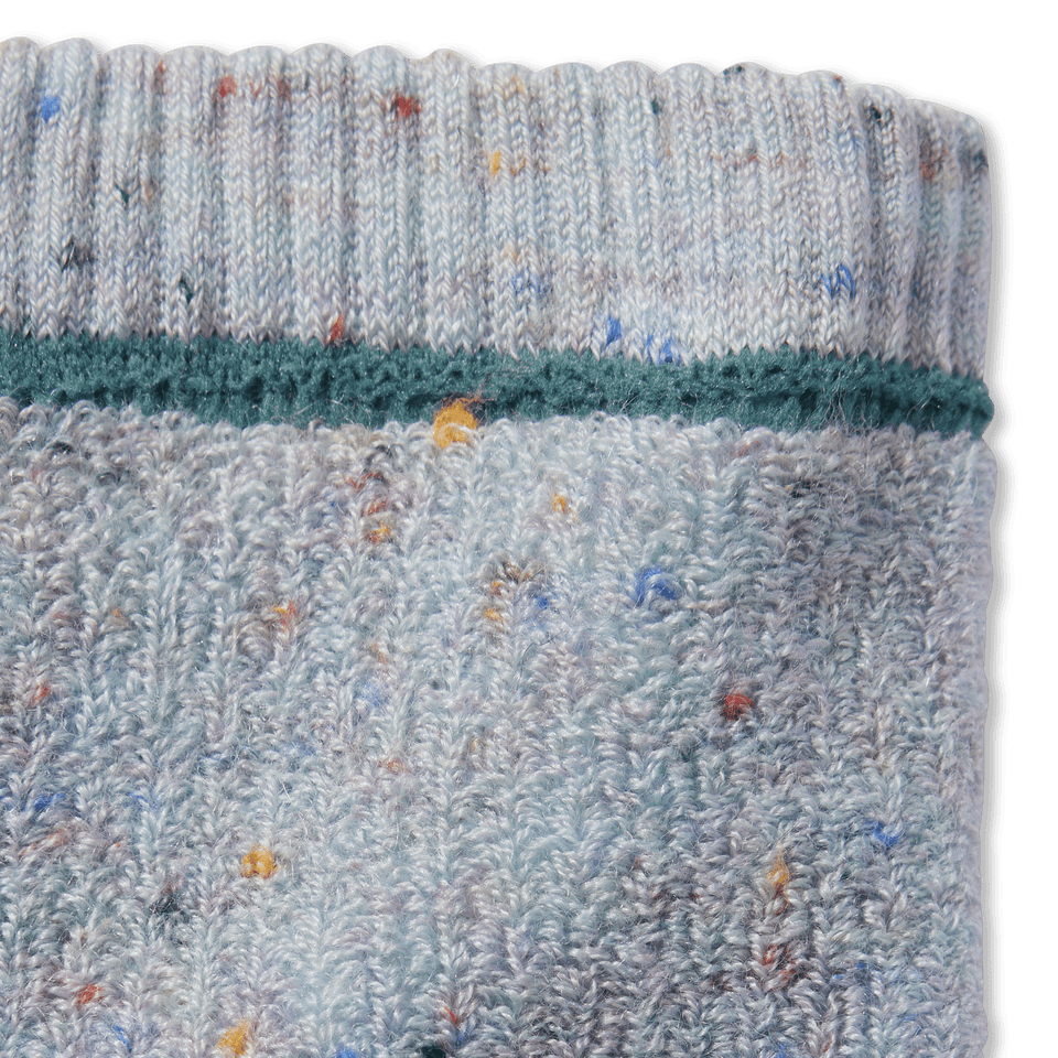 Merino Wool Blend Terry Socks Frost Blue Detail