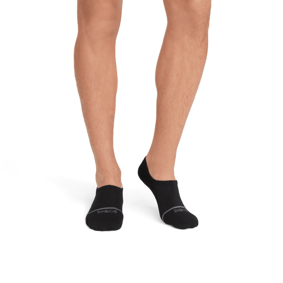 Men's Lightweight Merino Wool Blend No Show Socks black--2-transparent