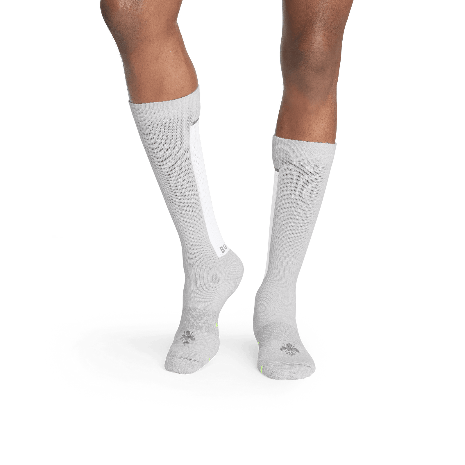 Performance Compression Knee High Socks (20-30mmHg) Light Grey MO1